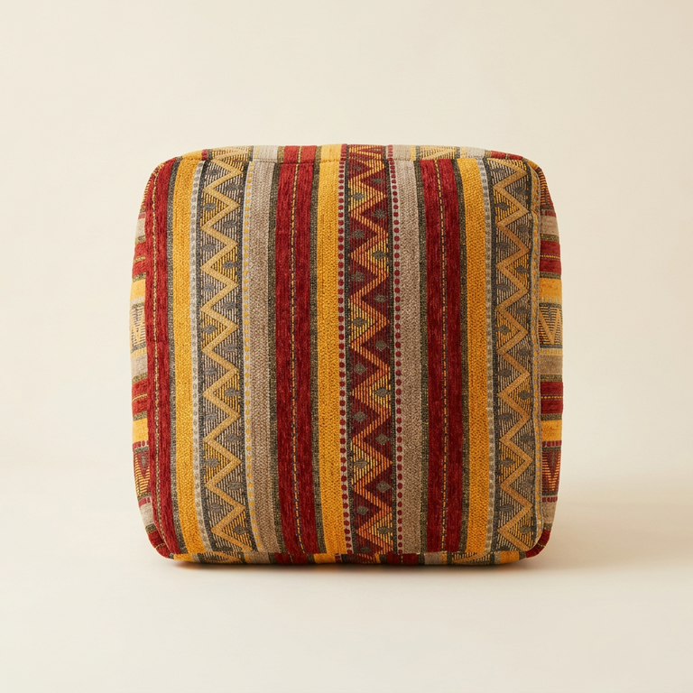 Leather pouffe - design 1